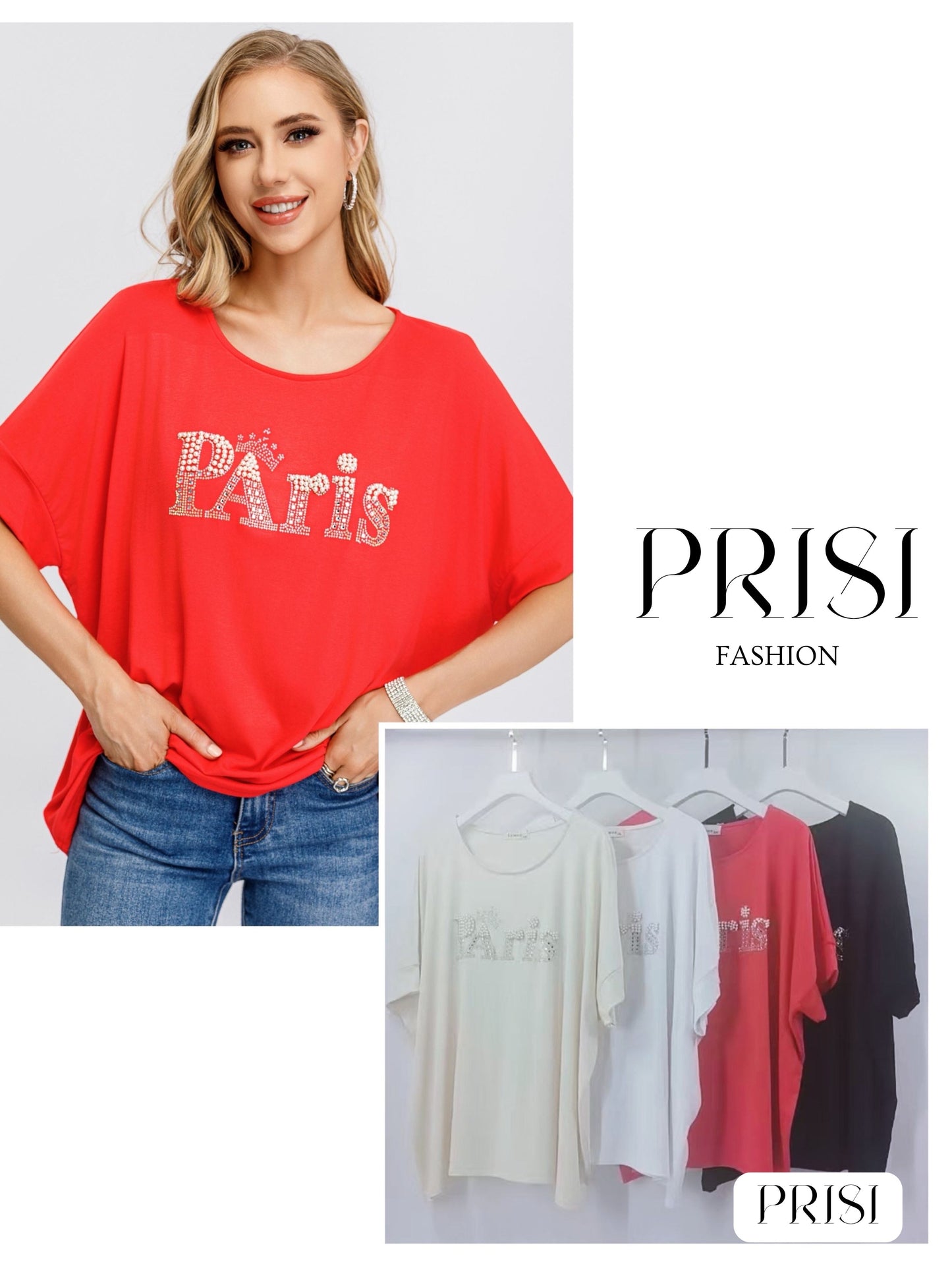 Блуза с камъни "Париж"