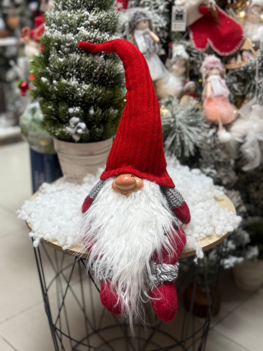 Декоративно коледно гномче с тежест – подходящо за рафт или етажерка