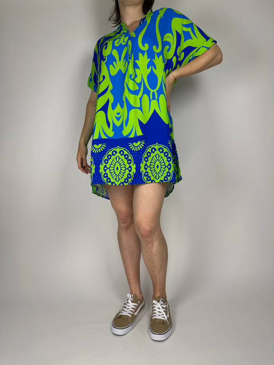 Лятна рокля от висококачествена вискоза – ефирна линия, разноцветна