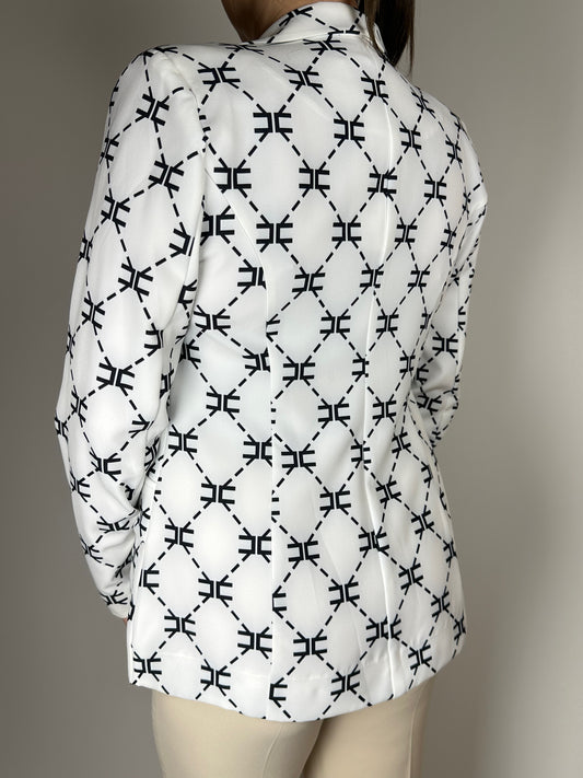 Сако с чено - бял принт