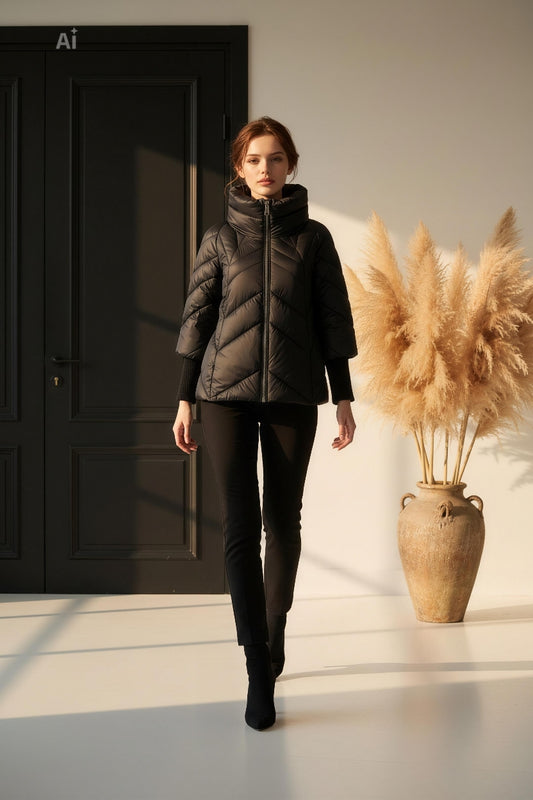 Стилно яке с А-силует и дължина до ханша