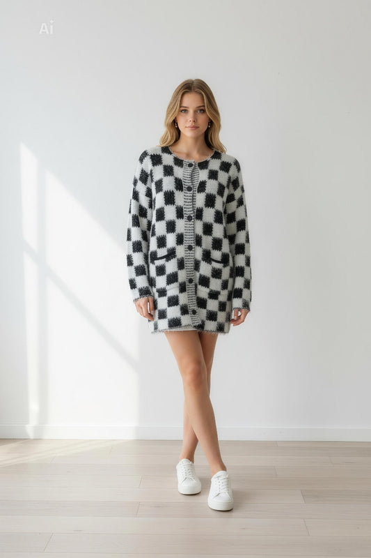 Мека дамска жилетка от фина плетена материя