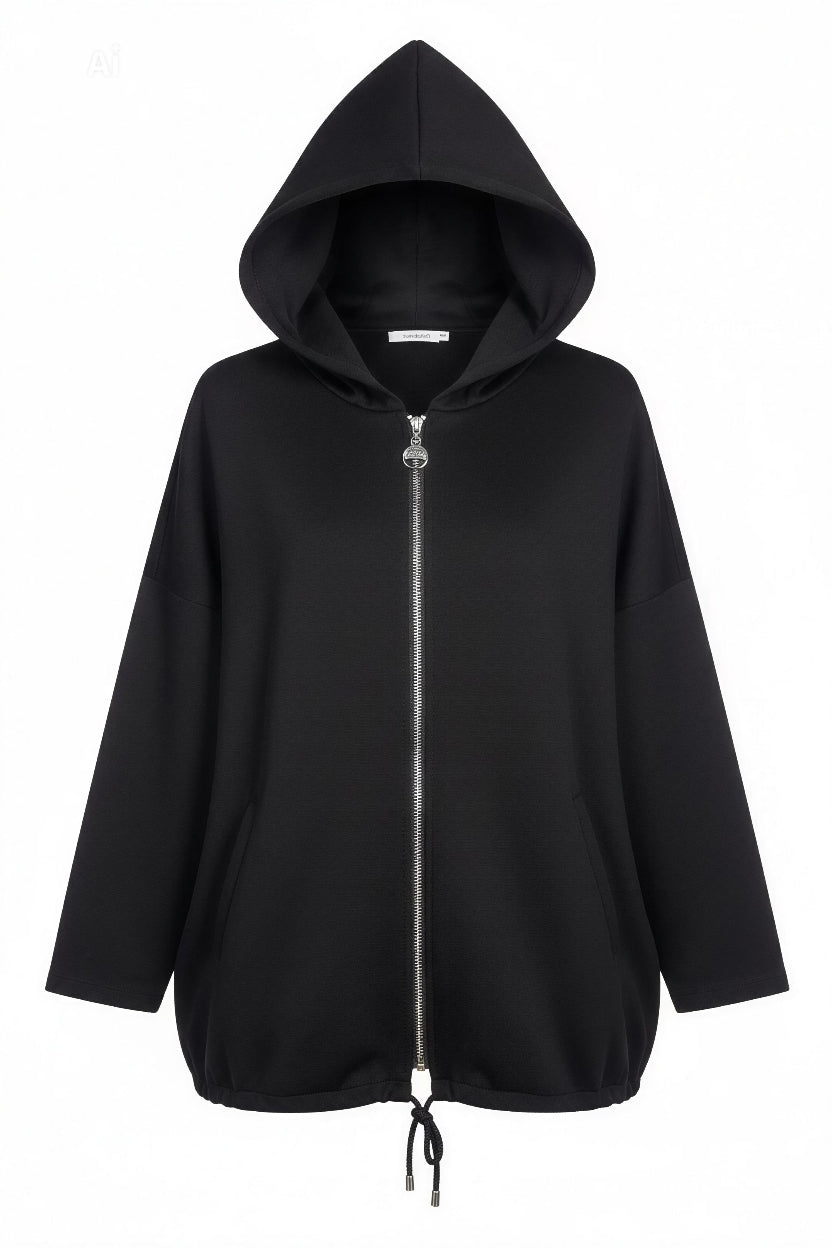 Дамски тренч с модерна спортно-елегантна визия, с качулка и цип