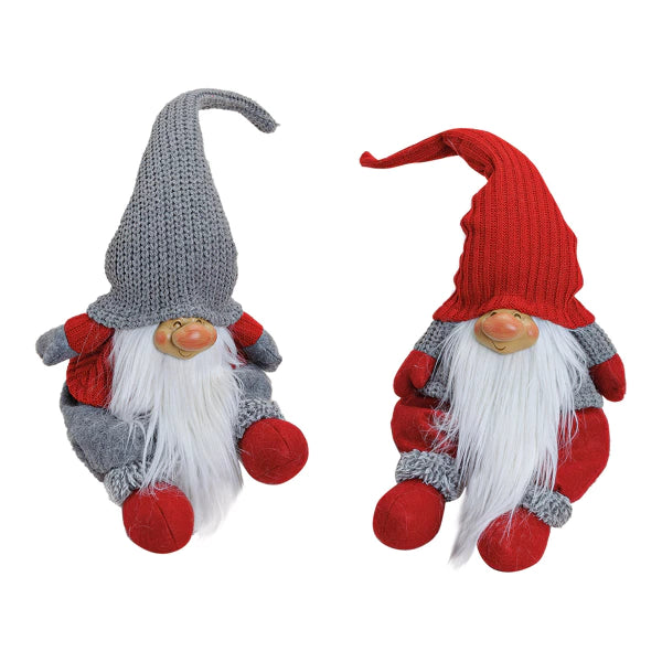 Декоративно коледно гномче с тежест – подходящо за рафт или етажерка