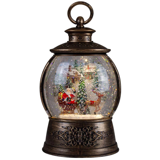 Коледна декоративна сфера с глитер, музика и LED светлина – USB/ток и батерии