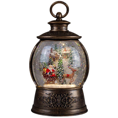 Коледна декоративна сфера с глитер, музика и LED светлина – USB/ток и батерии