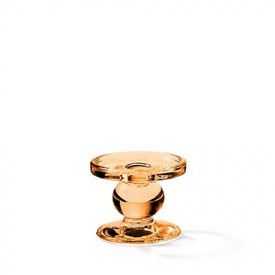 Зелен-прозрачен стъклен свещник