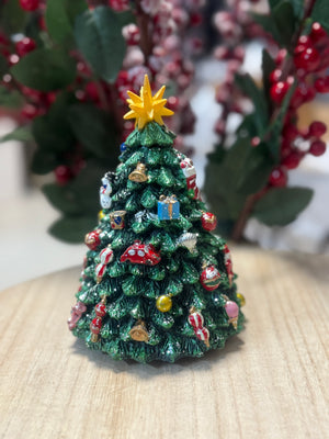 Коледна музикална въртяща се елха