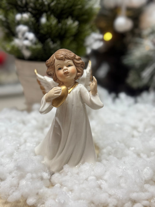 Декоративен коледен ангел от порцелан