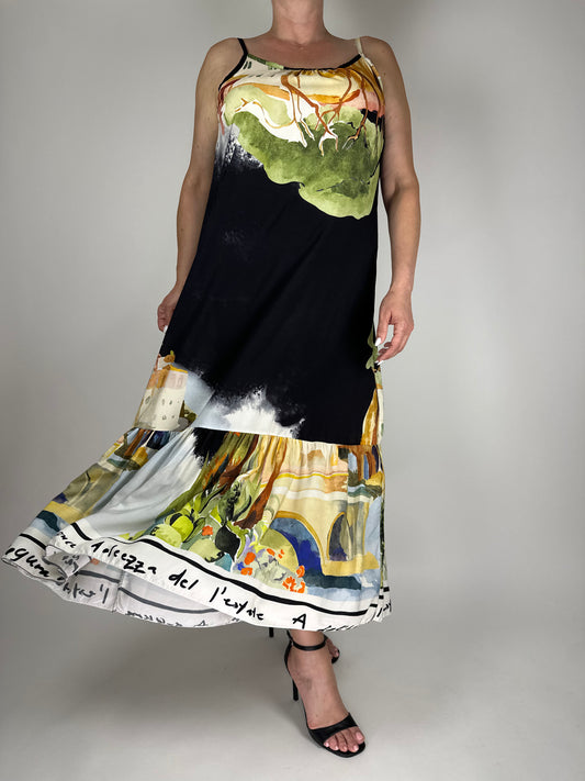 Дълга-лятна рокля с презрамки