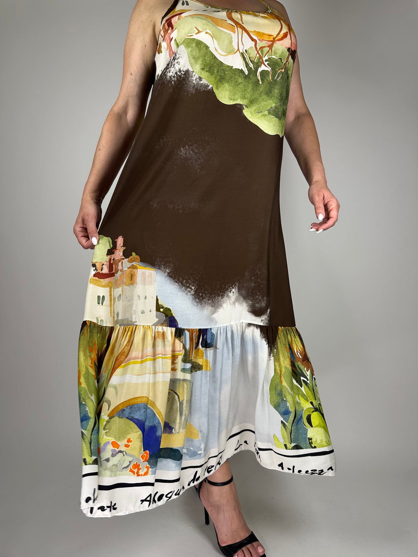 Дълга-лятна рокля с презрамки