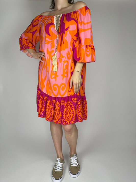 Лятна рокля от 100% вискоза – ефирна линия, флорална разцветка