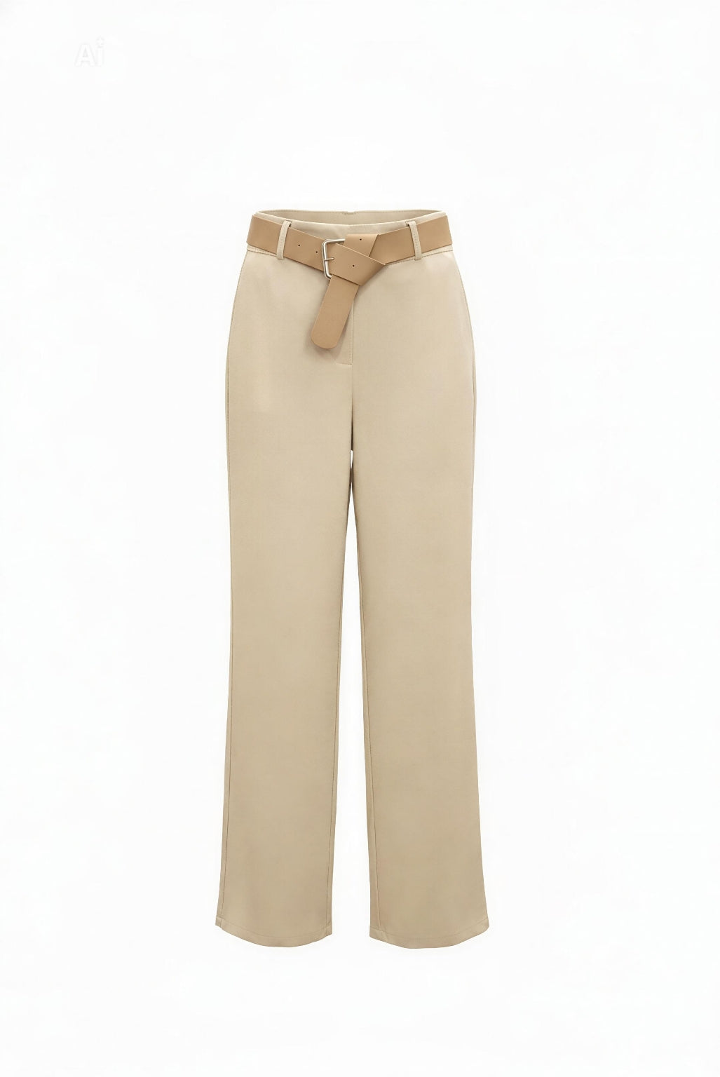 Елегантен дамски панталон с права, свободна линия и колан