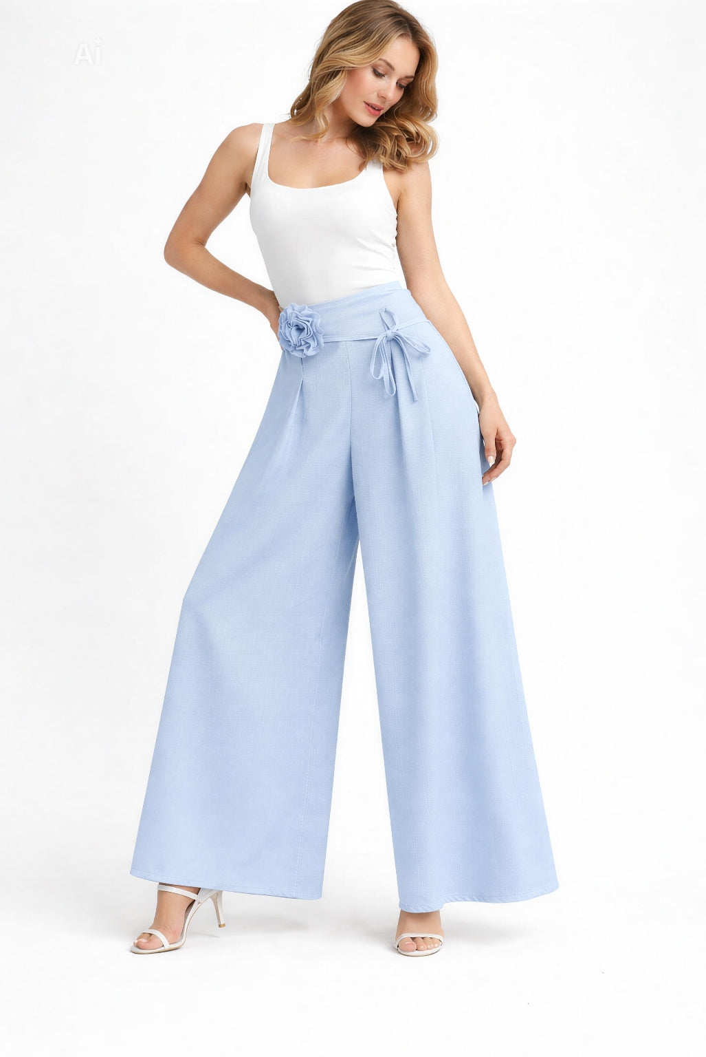 Елегантен пола-панталон с много широки, прави крачоли и свободно падаща линия