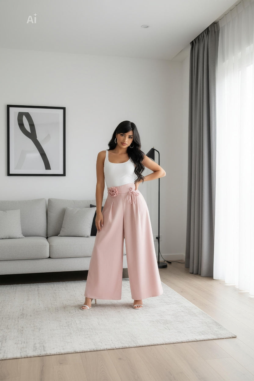 Елегантен пола-панталон с много широки, прави крачоли и свободно падаща линия