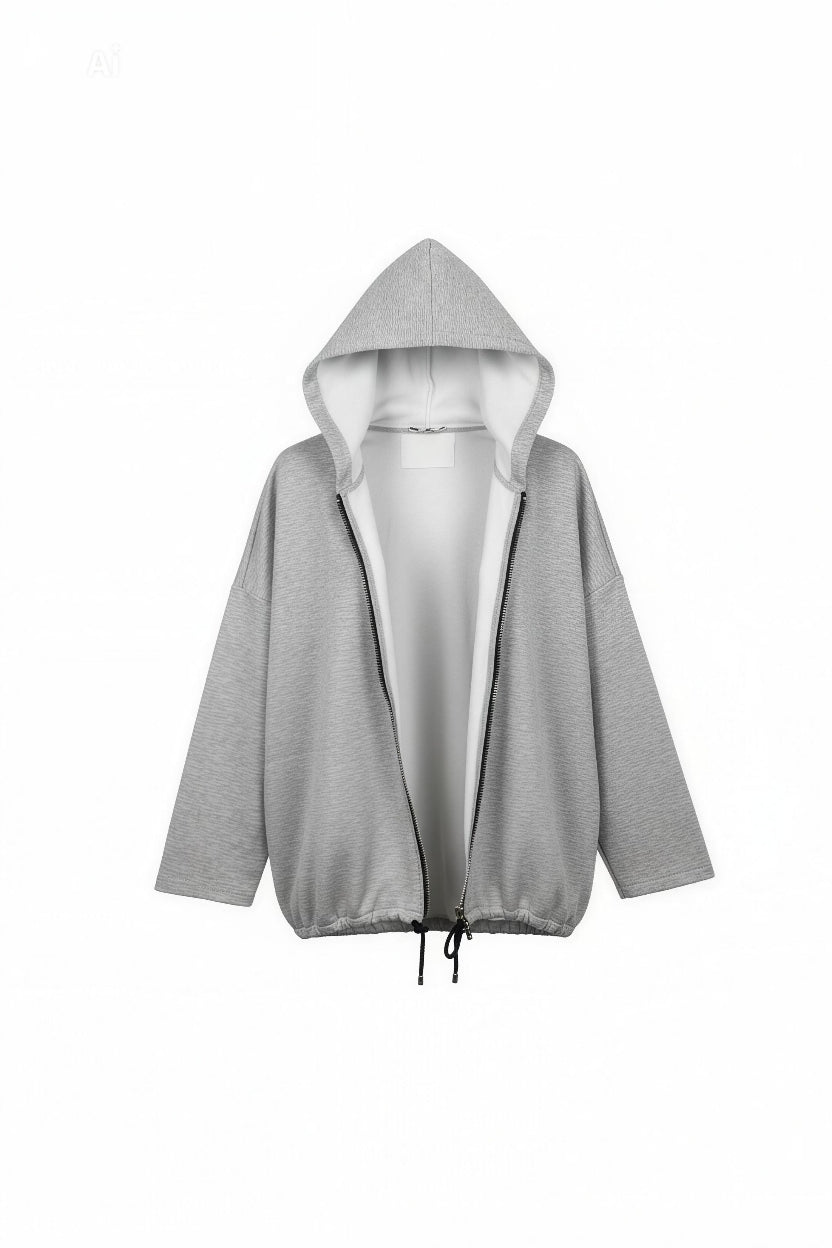 Дамски тренч с модерна спортно-елегантна визия, с качулка и цип