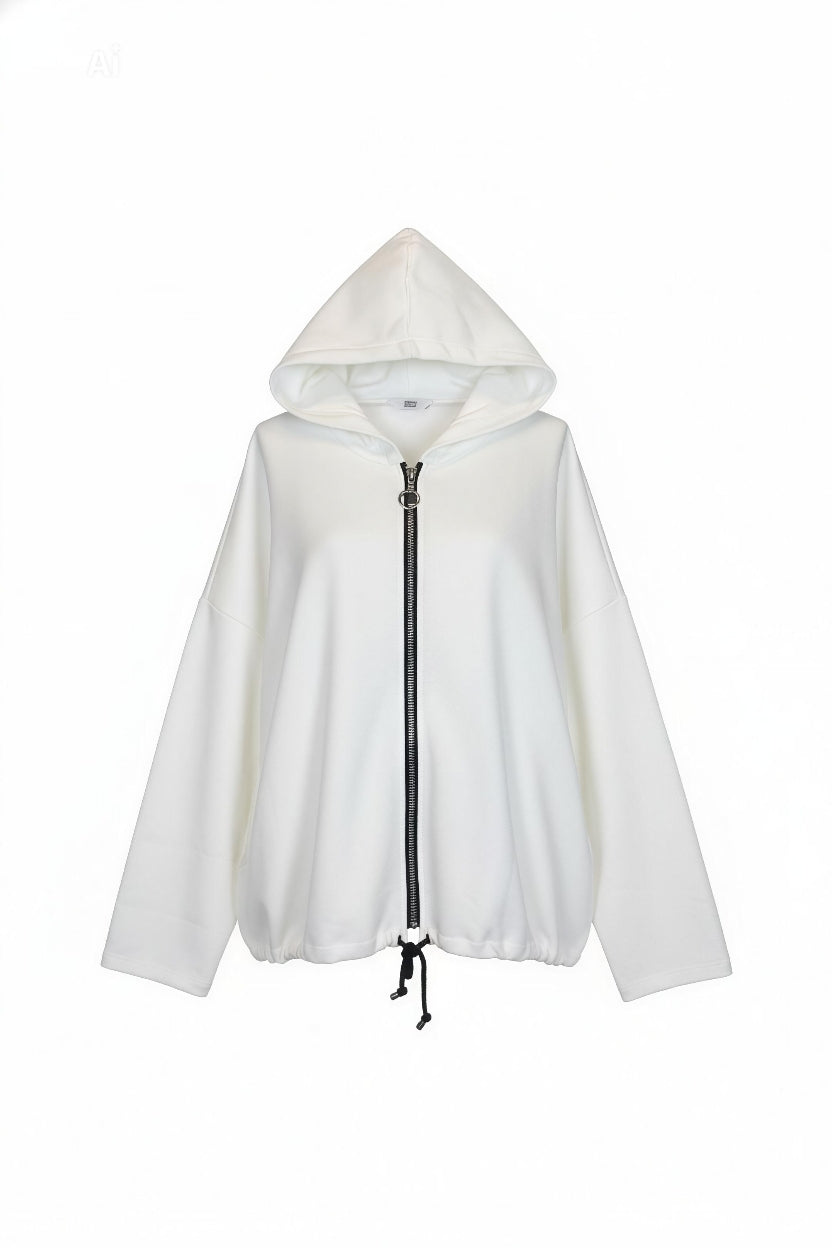 Дамски тренч с модерна спортно-елегантна визия, с качулка и цип