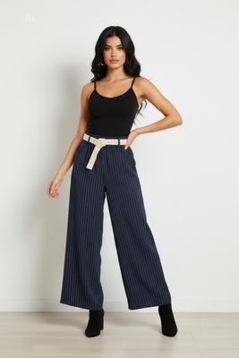 Панталон с прави широки крачоли, цвят Деним